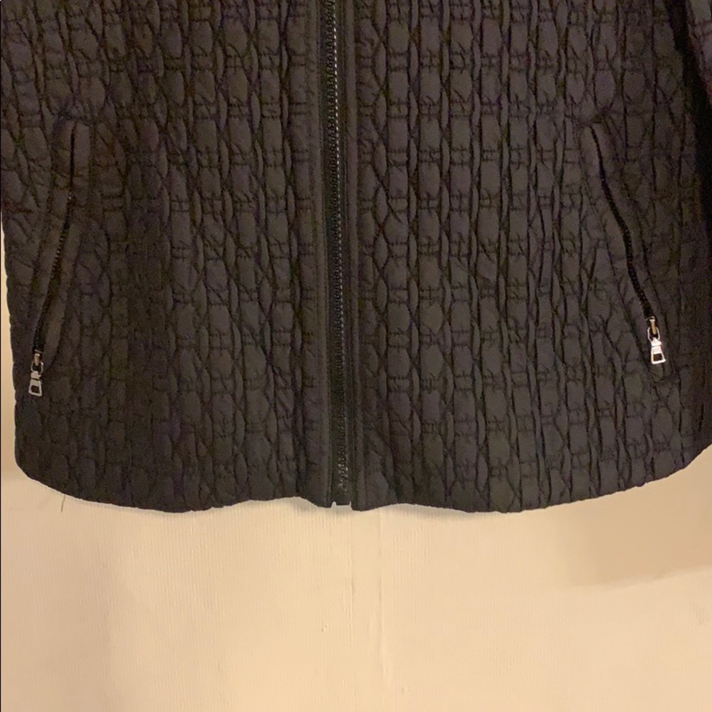 NINE WEST black quilted zipper jacket size S. - Picture 2 of 10